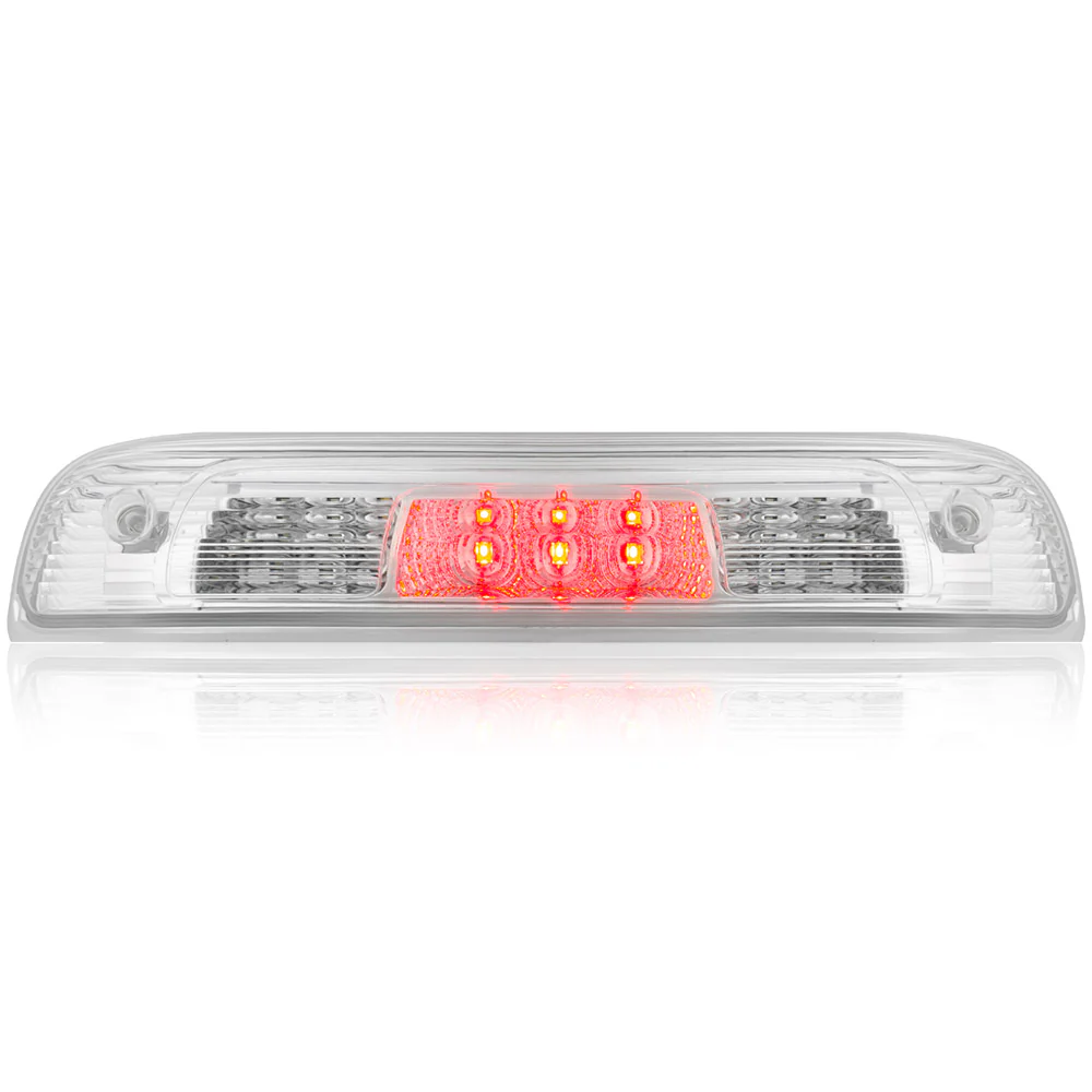 GMC Sierra & Chevy Silverado 3rd GEN 14-19 2500/3500 Red LED 3rd Brake Light Kit with White LED Cargo Lights - Clear Lens - Image 3