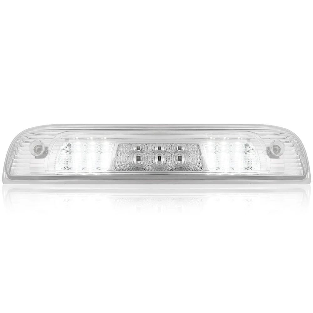 GMC Sierra & Chevy Silverado 3rd GEN 14-19 2500/3500 Red LED 3rd Brake Light Kit with White LED Cargo Lights - Clear Lens - Image 4