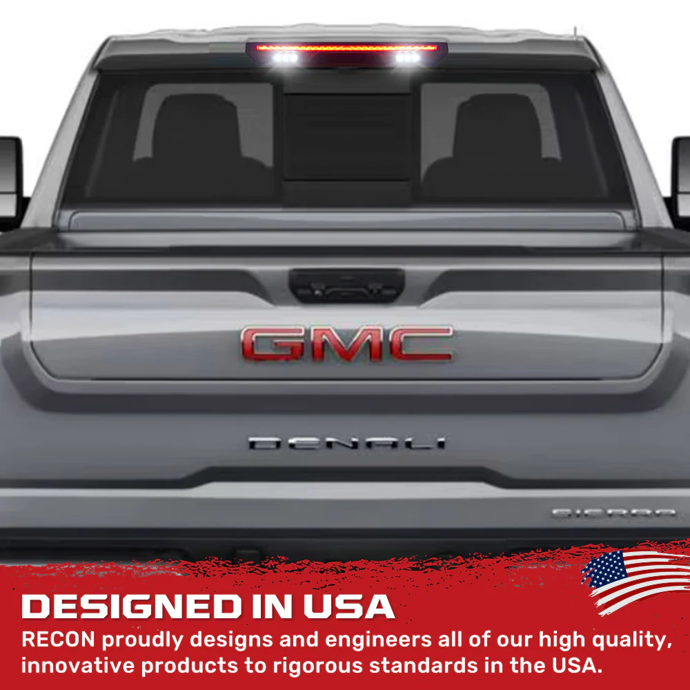 GMC Sierra & Chevy Silverado 1500 19-25 (4th GEN) LED 3rd Brake Light Kit with Smoked Lens - Image 8