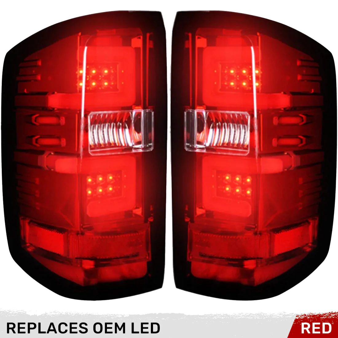 GMC Sierra Dually 3500 15-19 (Replaces Factory LED Style Only) OLED Tail Lights - Multiple Lens - Image 29