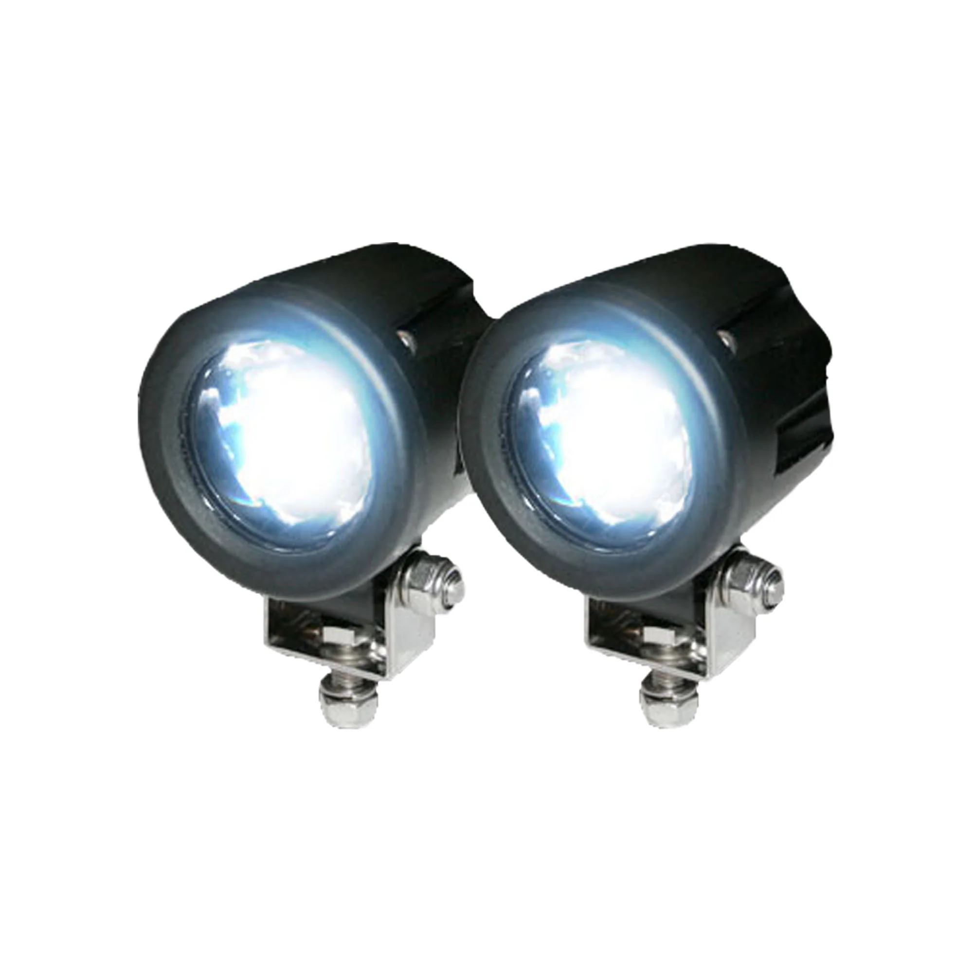 High-Power 3000 Lumen Driving Light Kit 6000K LEDs Chrome Circle Housing Clear - Image 2