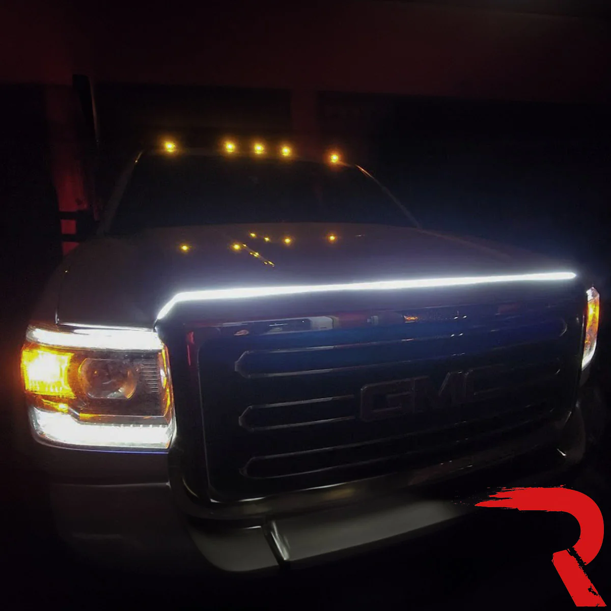 High Power DRL Hood LED Light with Start-up Sequence in White or Amber - Multiple Sizes - Image 13