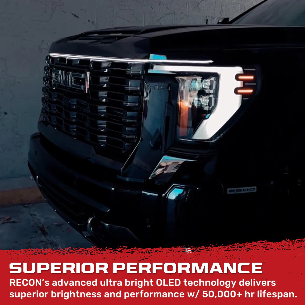 High Power DRL Hood LED Light with Start-up Sequence in White or Amber - Multiple Sizes - Image 14