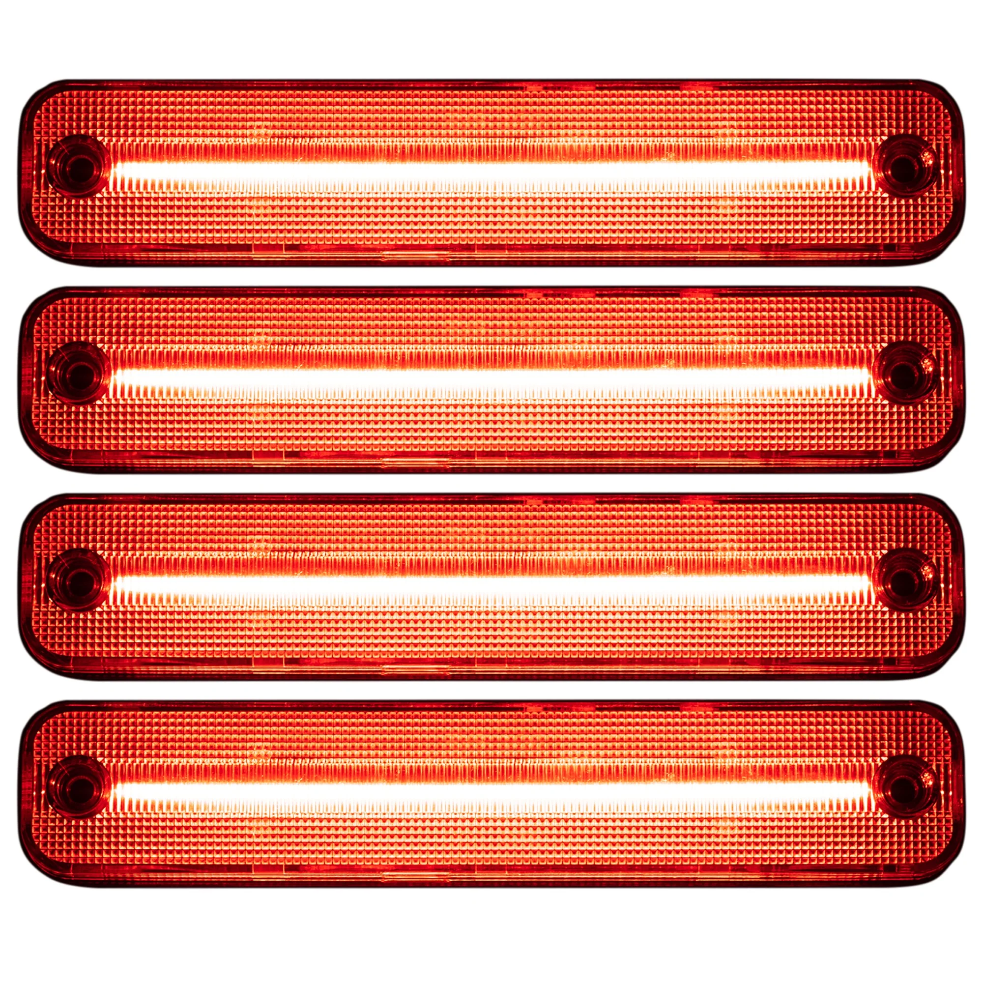Hummer H2 02-10 Front & Rear LED Fender Lights 4 Piece Kit - Clear Lens with Red & Amber LEDs - Image 2