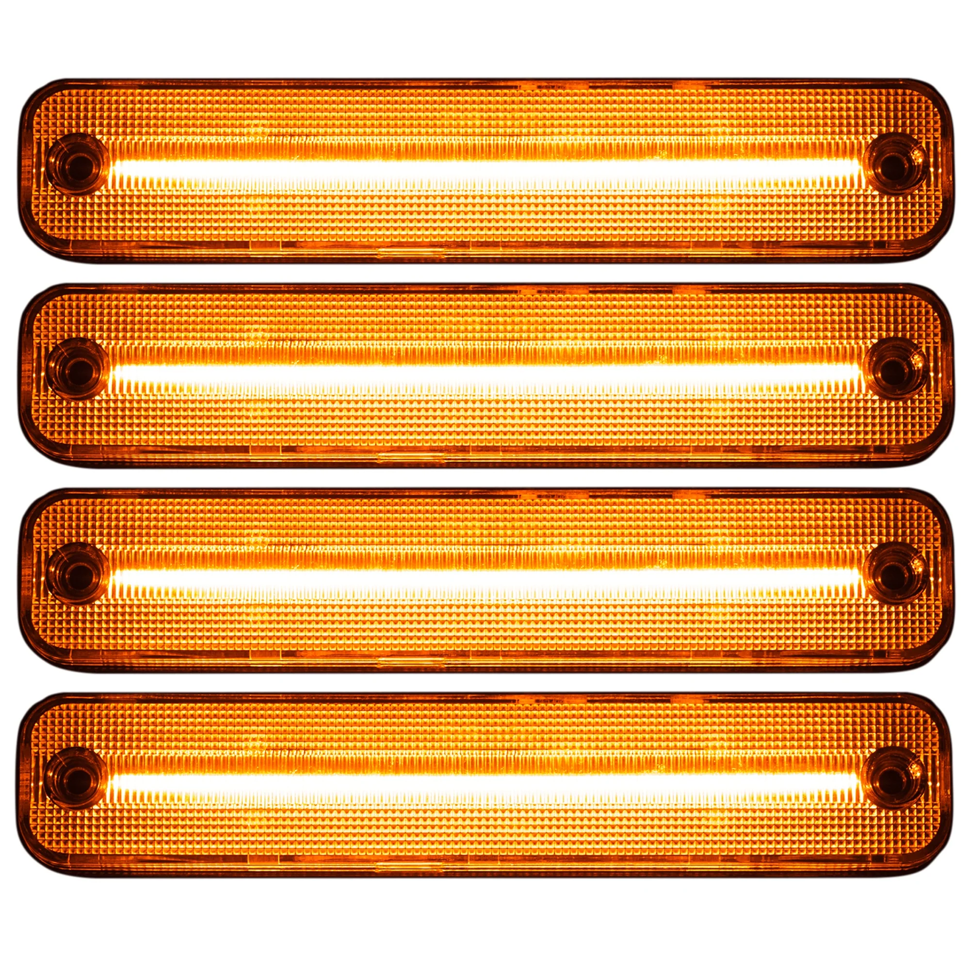 Hummer H2 02-10 Front & Rear LED Fender Lights 4 Piece Kit - Clear Lens with Red & Amber LEDs - Image 3