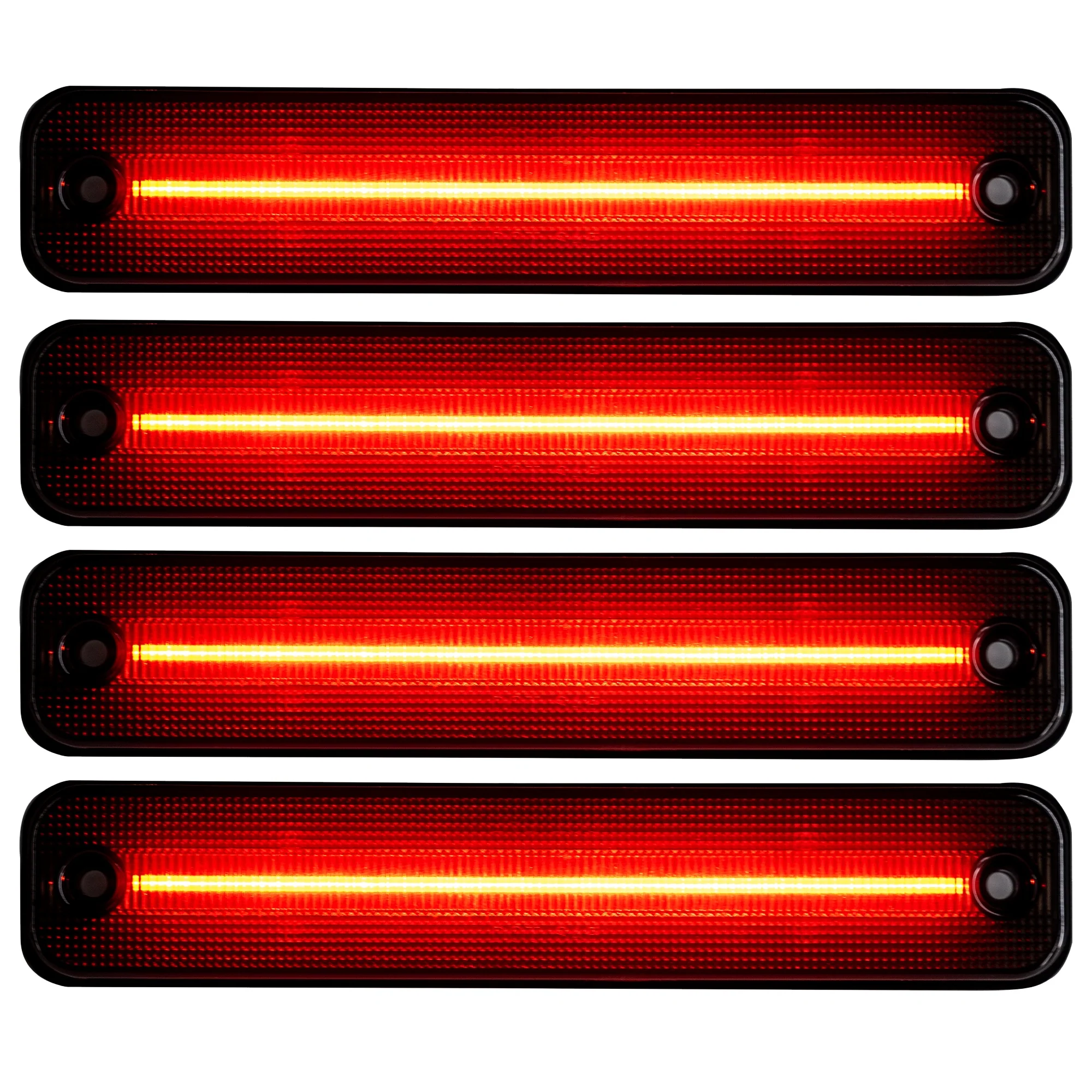 Hummer H2 02-10 Front & Rear LED Fender Lights 4 Piece Kit - Smoked Lens with Red & Amber LEDs - Image 3