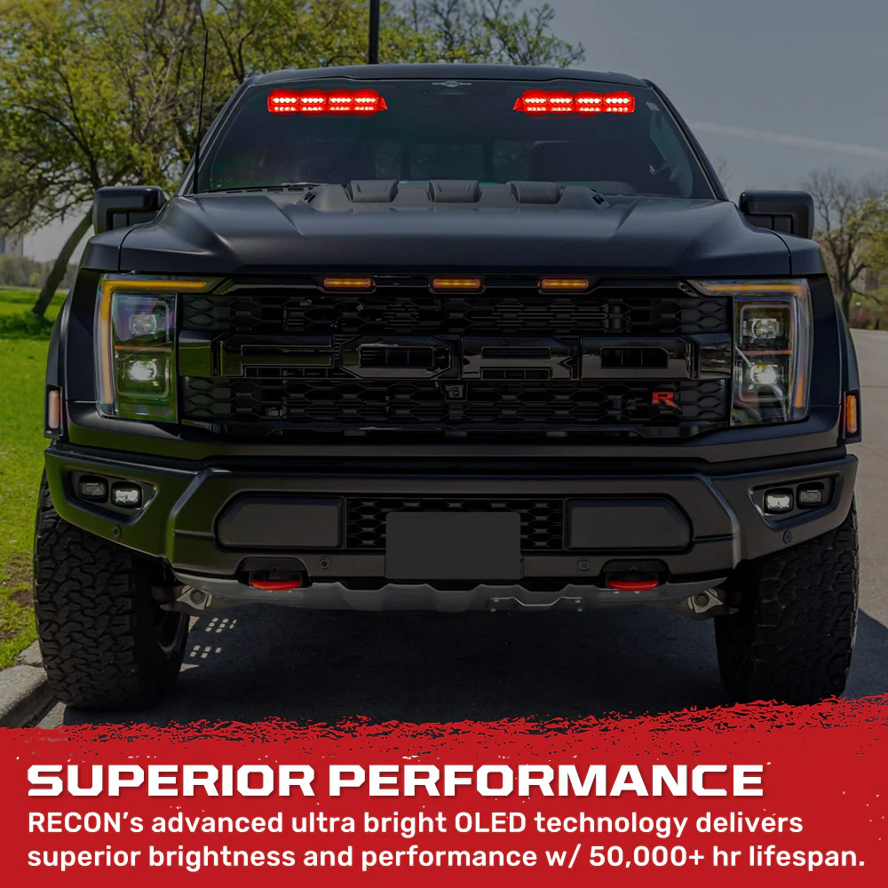 Interior Front Window 2-PC 14" LED Strobe Light Bars Suction Cup Installation A/C Adapter Plug & Play 26 Light Functions - Multiple Colors - Image 21