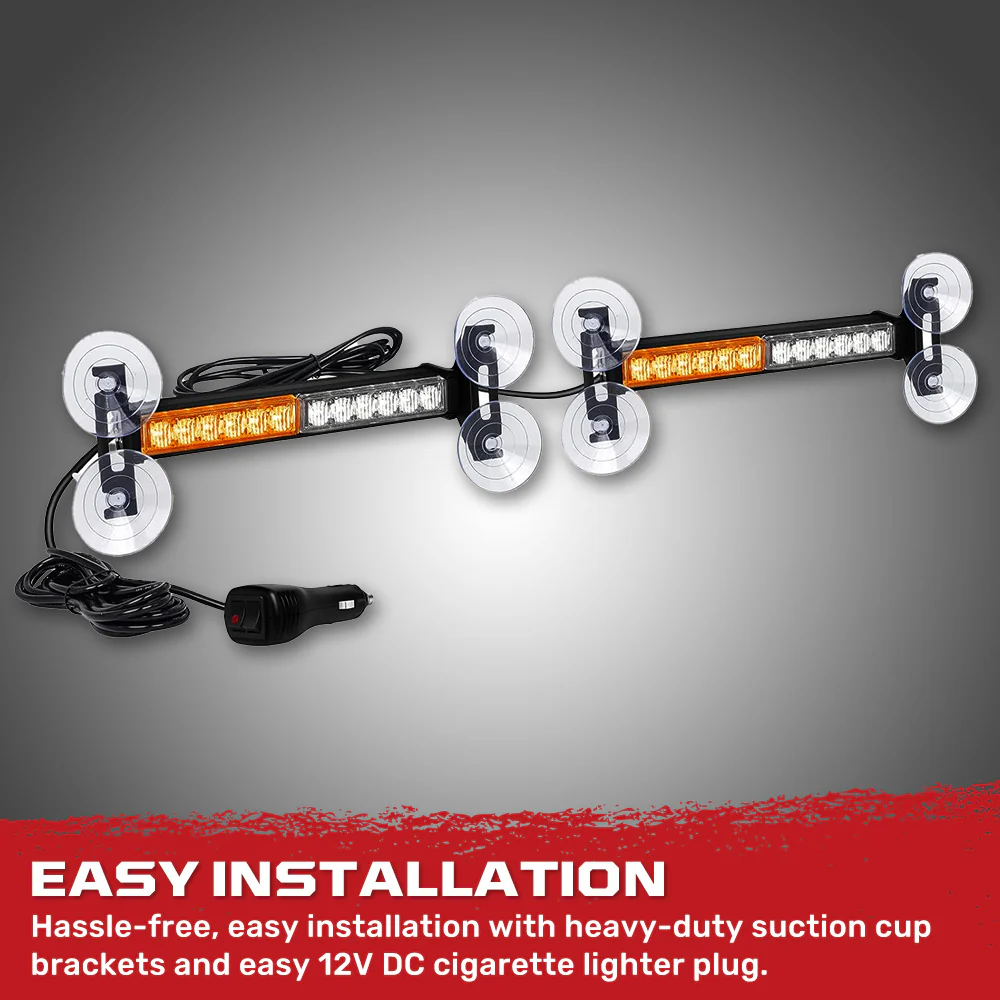 Interior Rear Window 2-PC LED Strobe/Flashing Light Bars - Suction Cup Installation A/C Adapter Plug & Play with 20 Lighting Function - Multiple Colors - Image 6