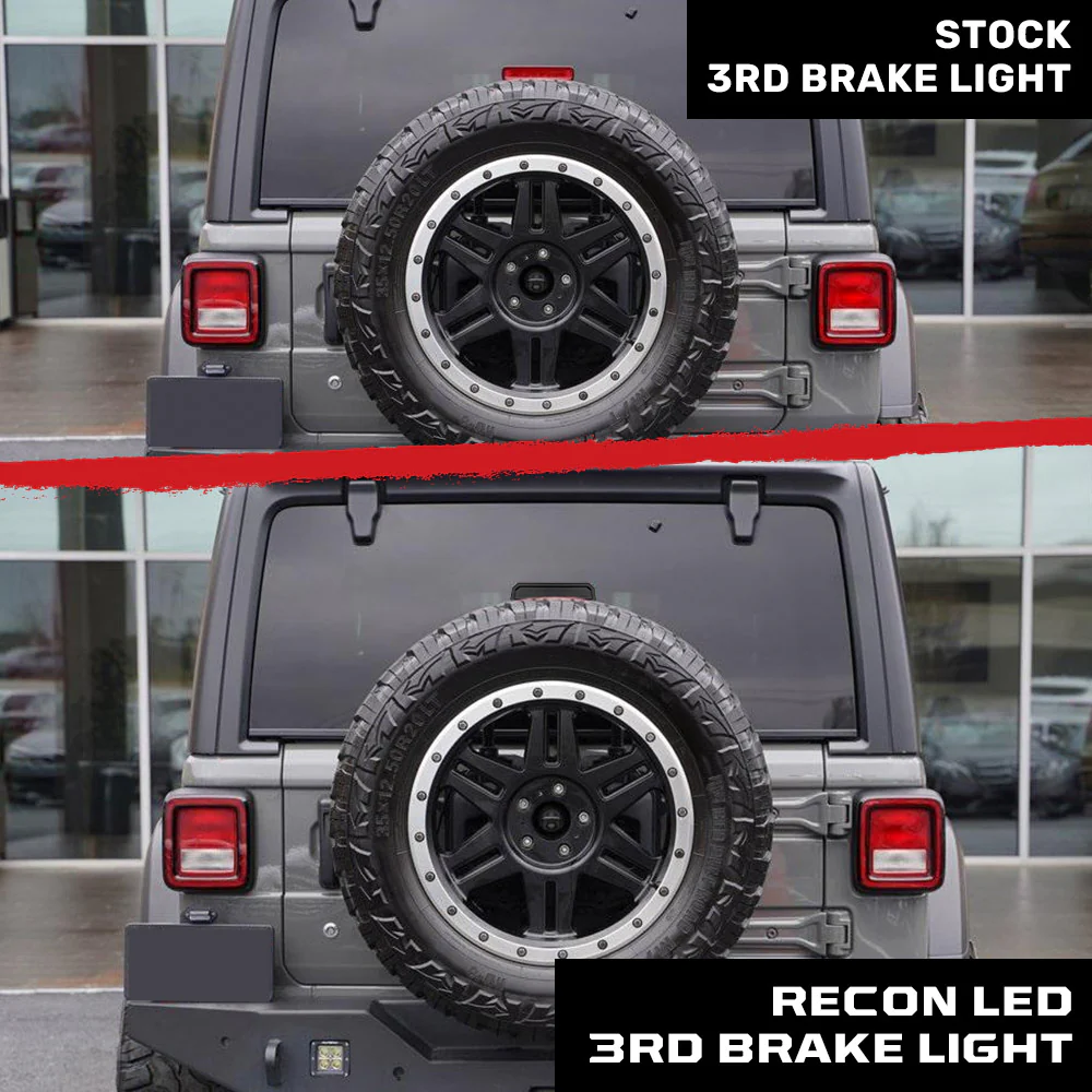 Jeep Wrangler JL 18-25 Ultra High Power Red OLED 3rd Brake Light Kit - Smoked & Clear Lens - Image 11