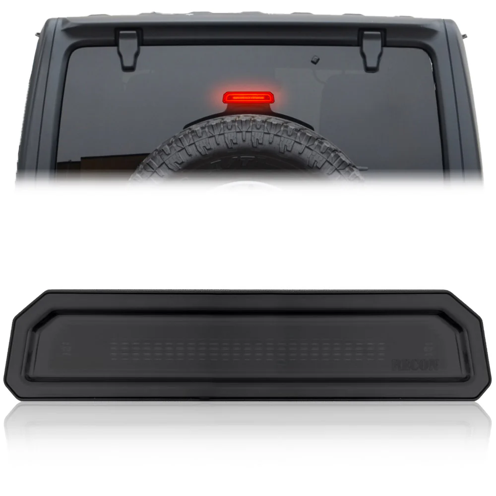Jeep Wrangler JL 18-25 Ultra High Power Red OLED 3rd Brake Light Kit - Smoked & Clear Lens - Image 5