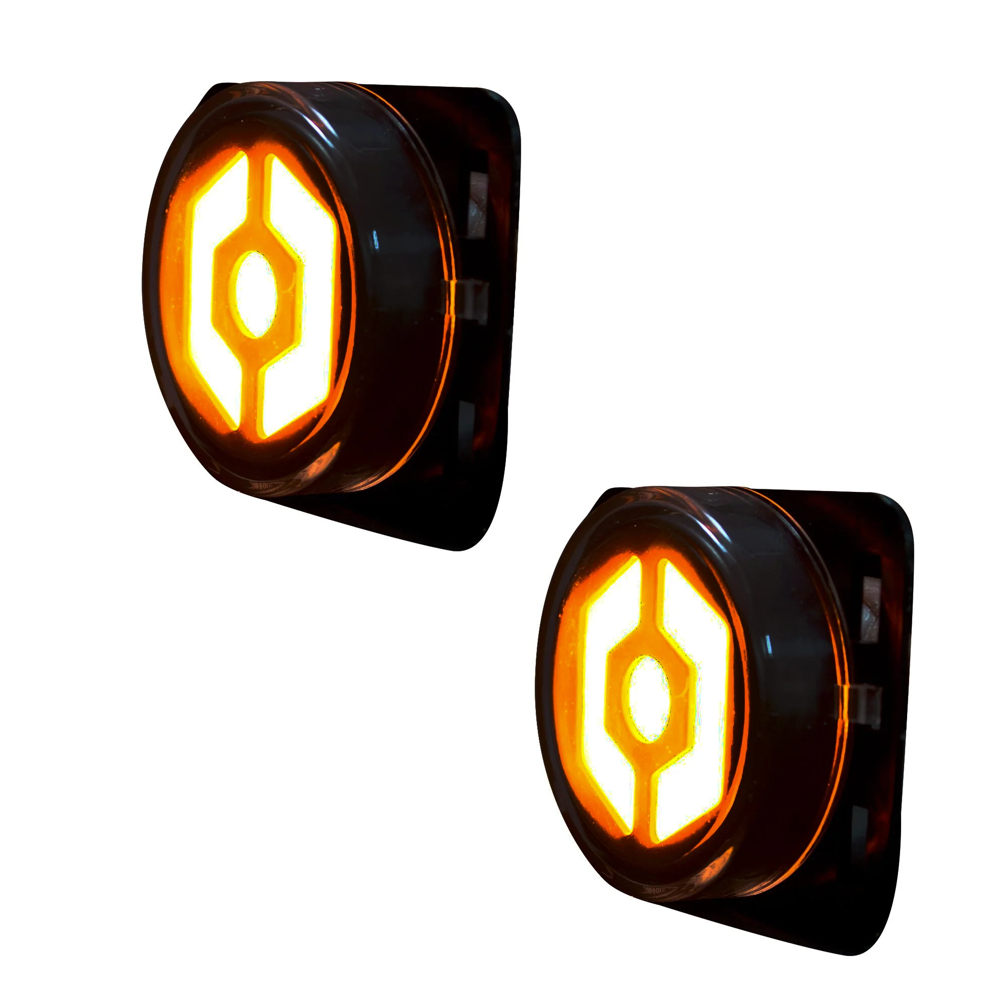 Jeep Wrangler JK 07-18 Front Round Ultra Bright Hexagon OLED Fender Lights - Multiple Options - Image 3