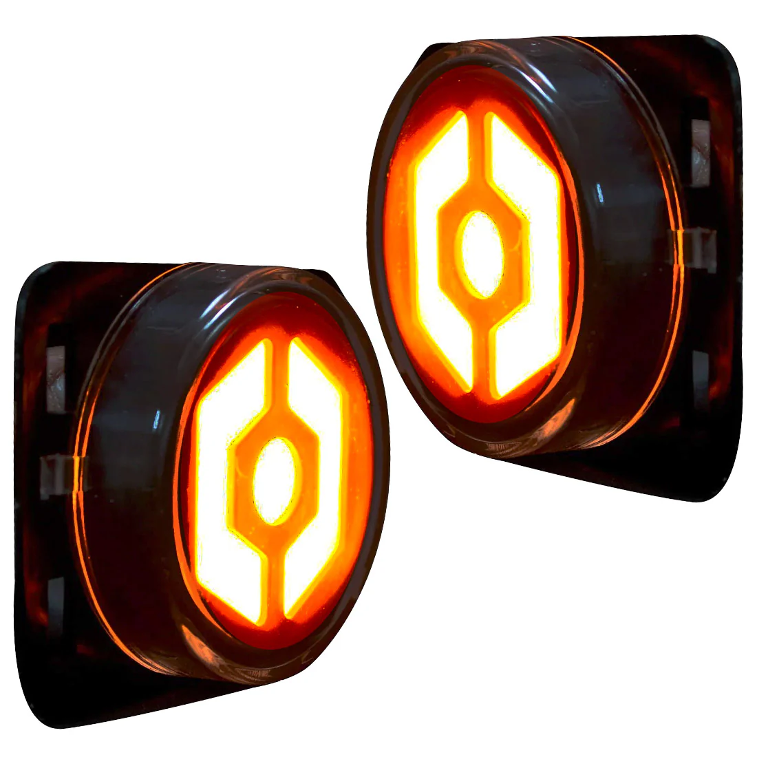 Jeep Wrangler JK 07-18 Front Round Ultra Bright Hexagon OLED Fender Lights - Multiple Options - Image 7
