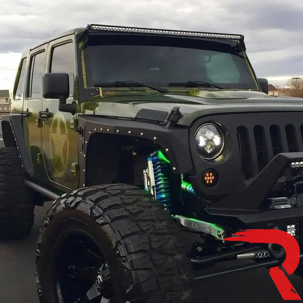 Jeep Wrangler JK 07-18 Ultra Bright Front Round DRL & Turn Signal LED Lights - Multiple Options - Image 13