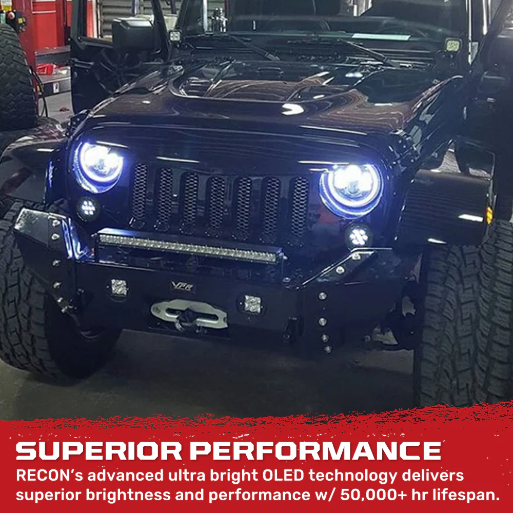 Jeep Wrangler JK 07-18 Ultra Bright Front Round DRL & Turn Signal LED Lights - Multiple Options - Image 25
