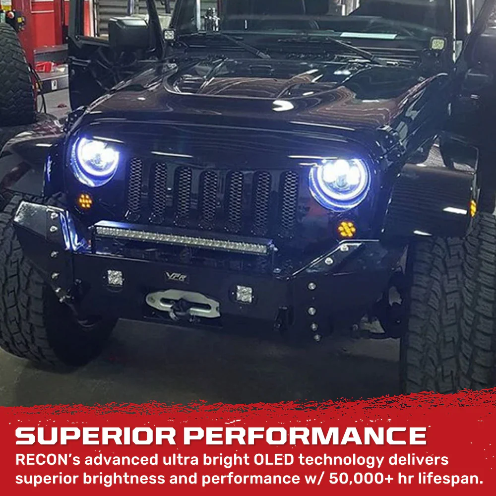 Jeep Wrangler JK 07-18 Ultra Bright Front Round DRL & Turn Signal LED Lights - Multiple Options - Image 28