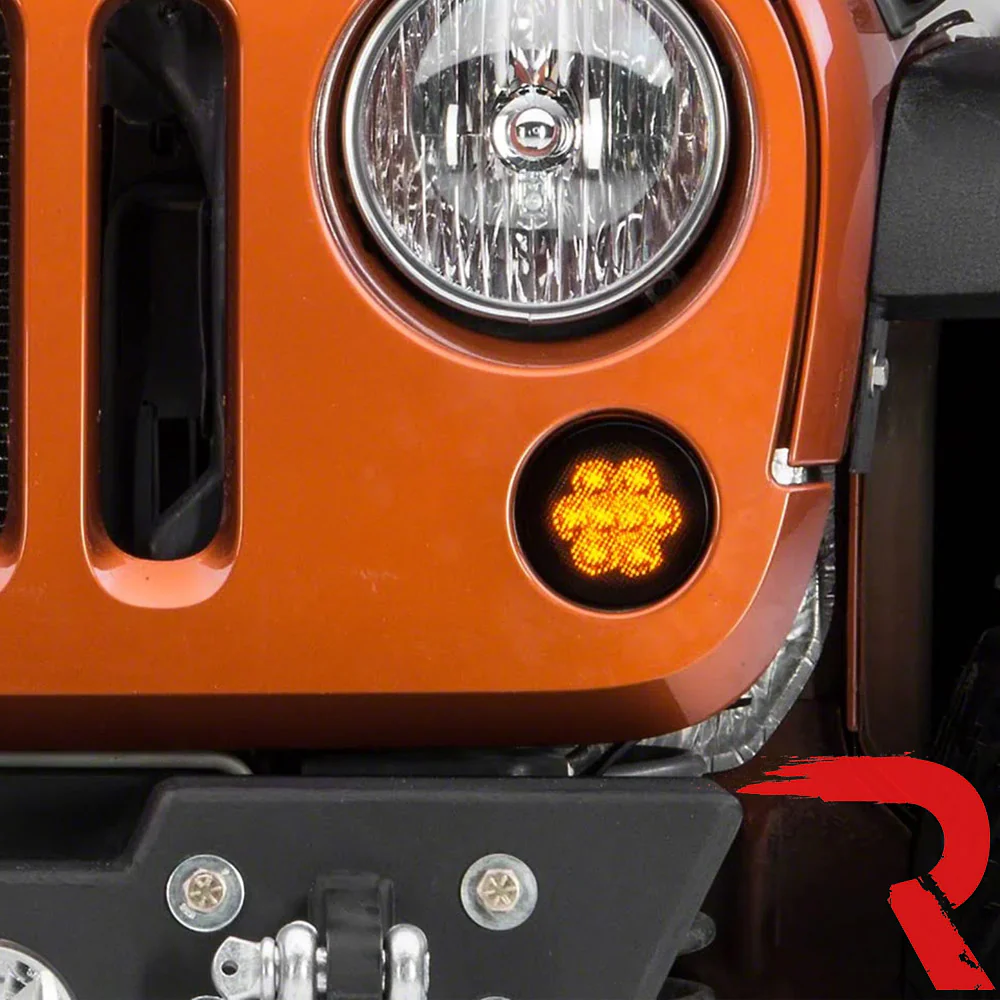 Jeep Wrangler JK 07-18 Ultra Bright Front Round DRL & Turn Signal LED Lights - Multiple Options - Image 9