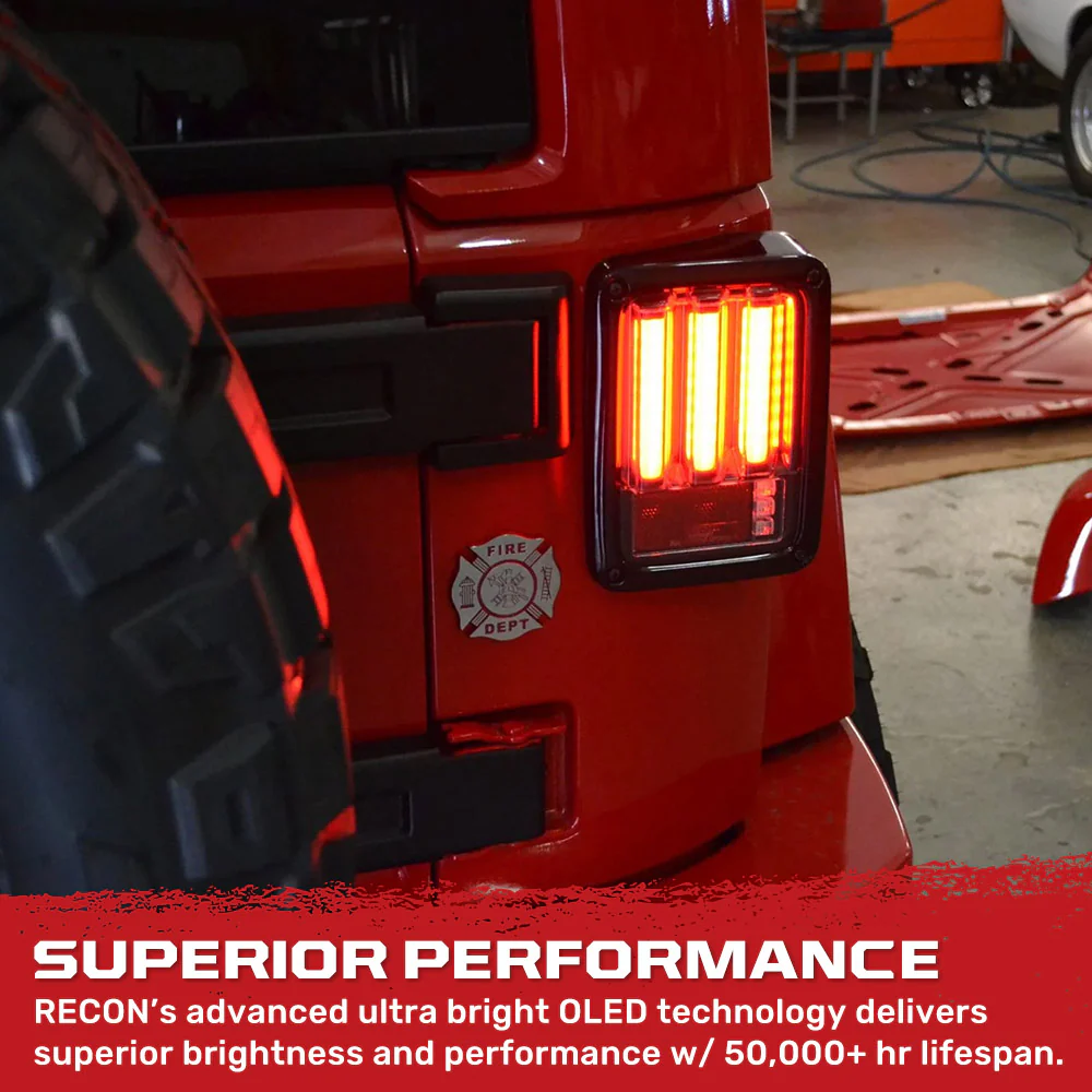 Jeep Wrangler JK 07-18 Ultra Bright Scanning OLED Bar Style Tail Lights - Multiple Lens - Image 10