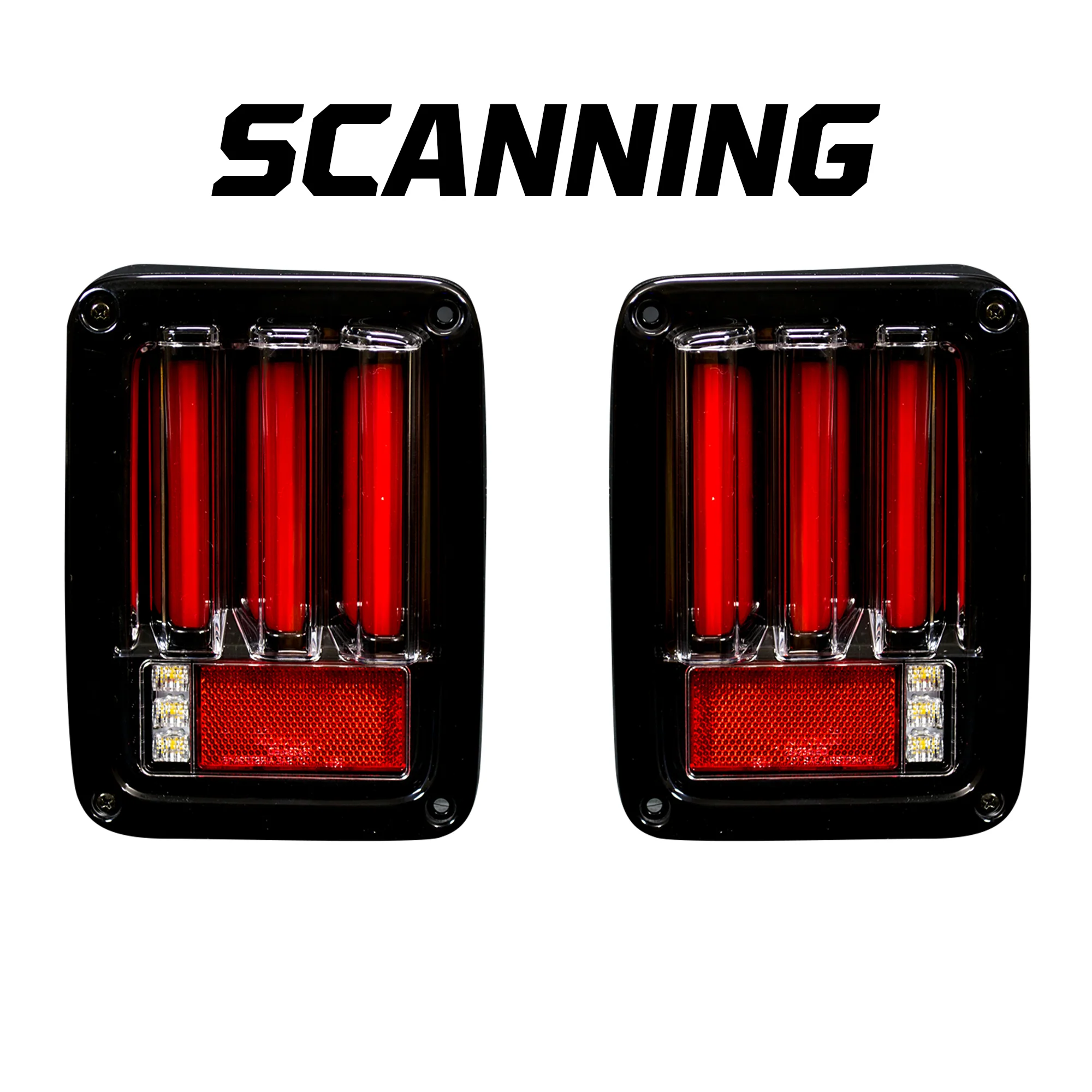 Jeep Wrangler JK 07-18 Ultra Bright Scanning OLED Bar Style Tail Lights - Multiple Lens - Image 3