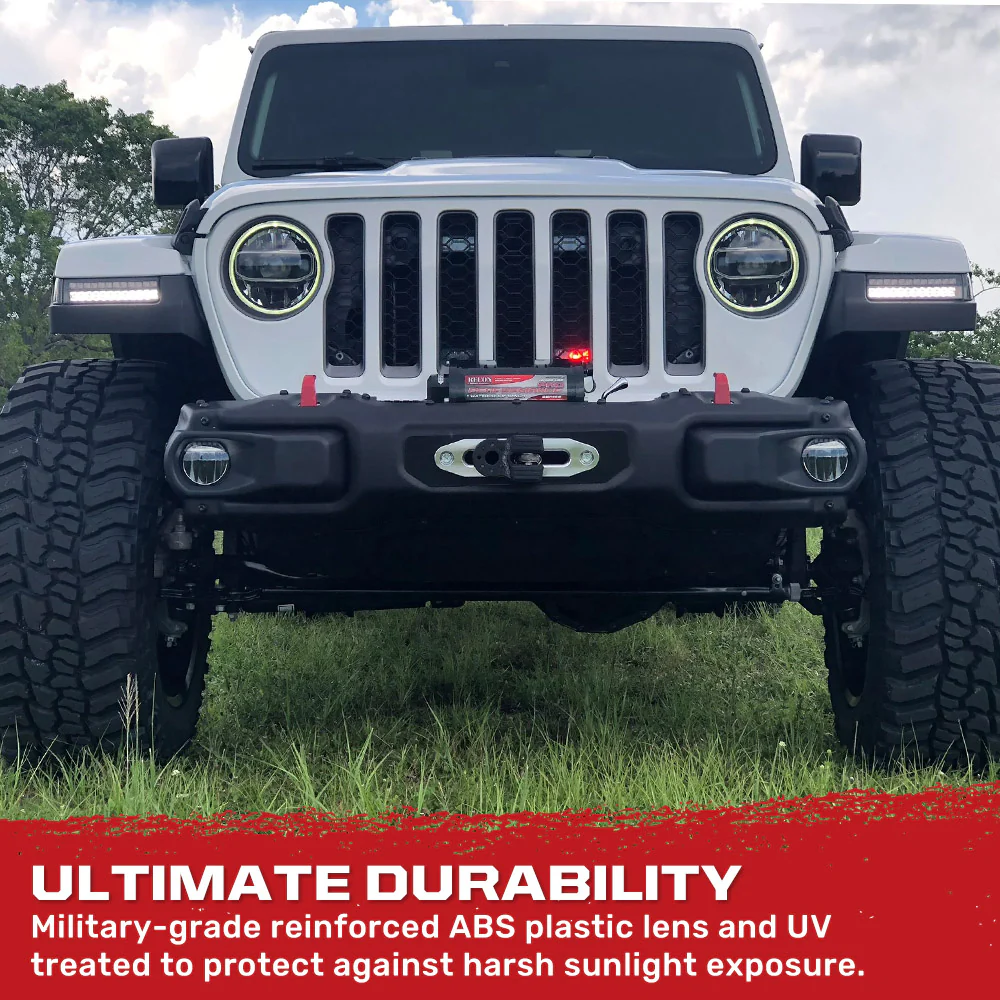 Jeep Wrangler JL 18-25 Ultra Bright White DRL OLED Amber Scanning Switchback Turn Signals Fender Lights (Replaces OEM Halogen) - Multiple Lens - Image 38