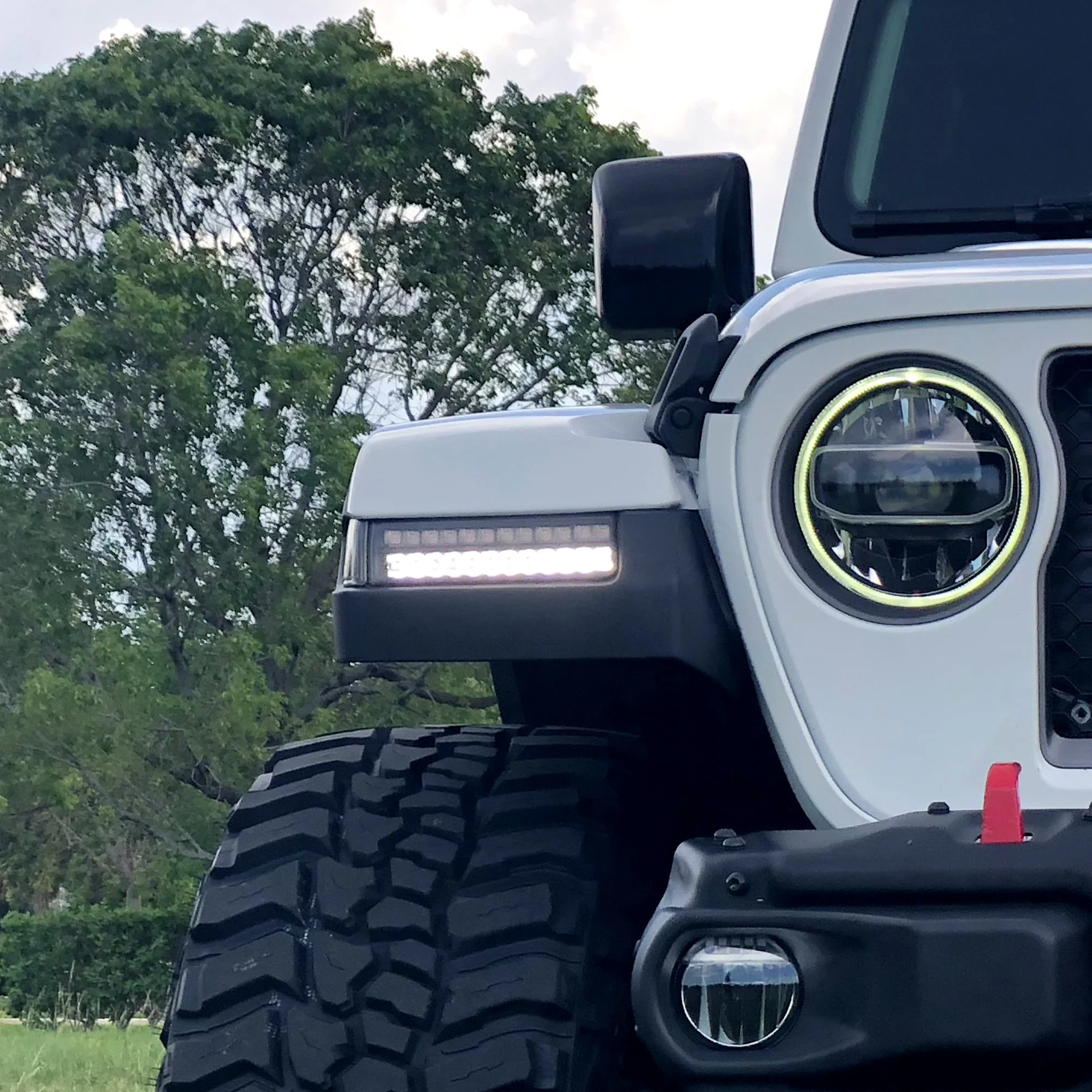 Jeep Wrangler JL 18-25 Ultra Bright White DRL OLED Amber Scanning Switchback Turn Signals Fender Lights (Replaces OEM Halogen) - Multiple Lens - Image 8