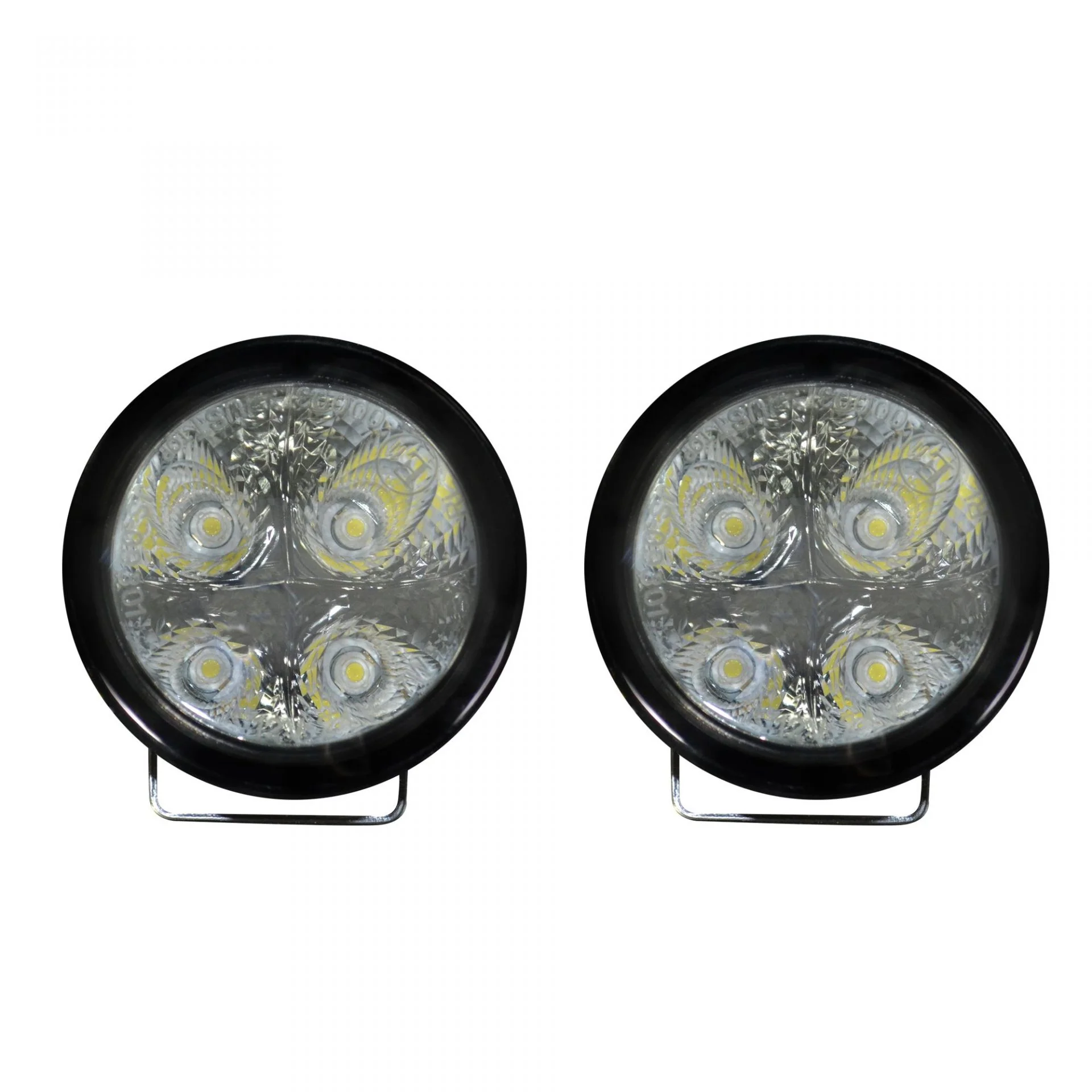 LED Daytime Running Lights Round Housing with Smoked Lens