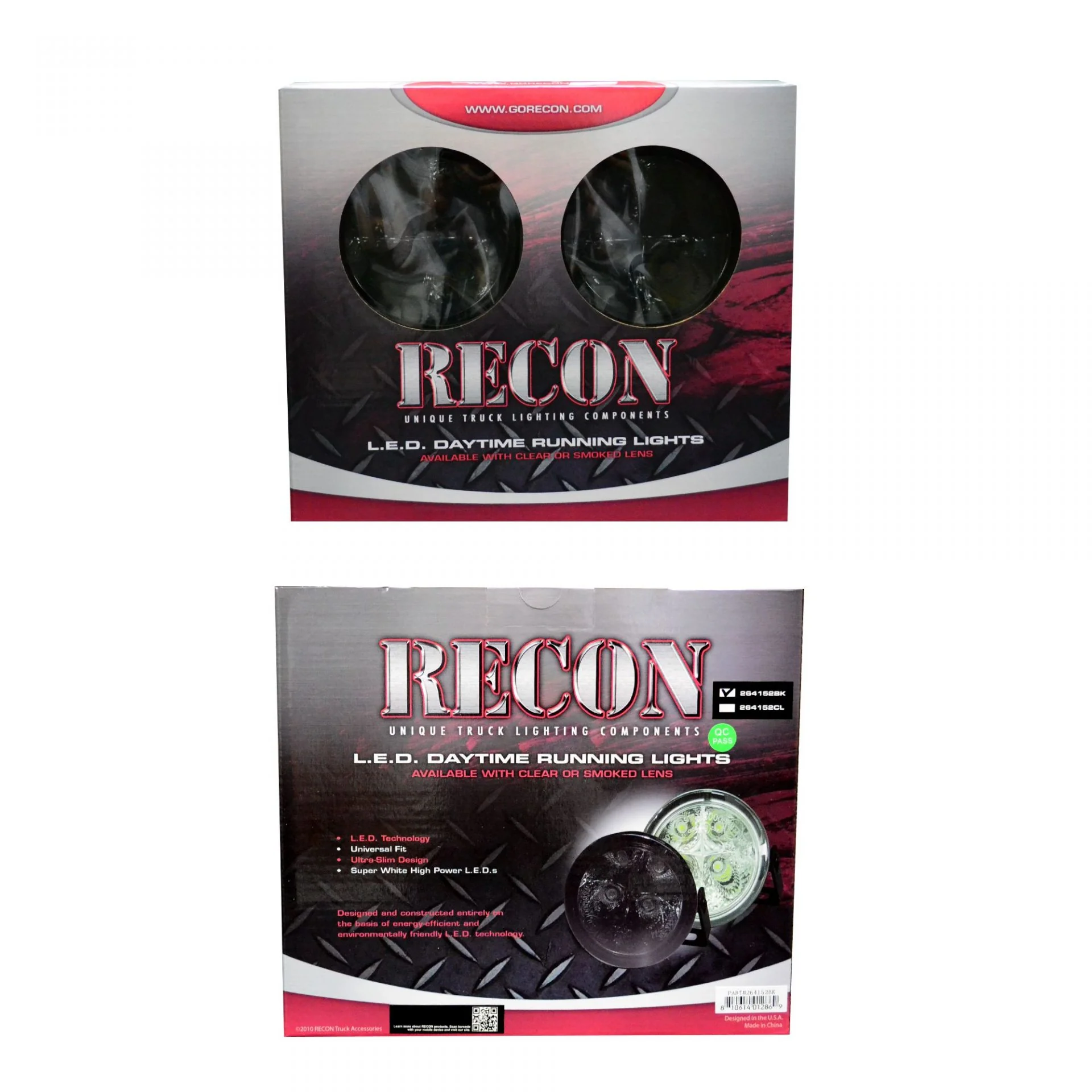 LED Daytime Running Lights Round Housing with Smoked Lens - Image 4