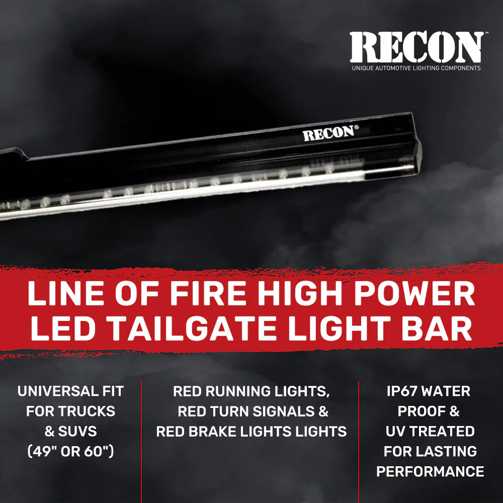 Original "Line of Fire" Hyperlite LED Tailgate Light Bar in Red - Multiple Sizes - Image 7