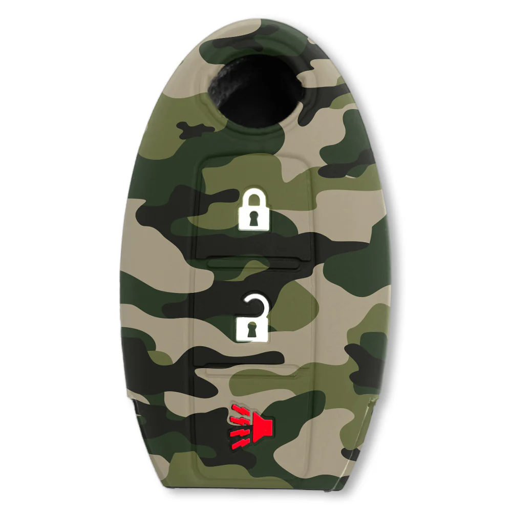 Nissan 16-26 Titan & Frontier 1-Piece 100% Silicone Rubber 3-Button & 4-Button Key Fob Cover - Multiple Colors - Image 10