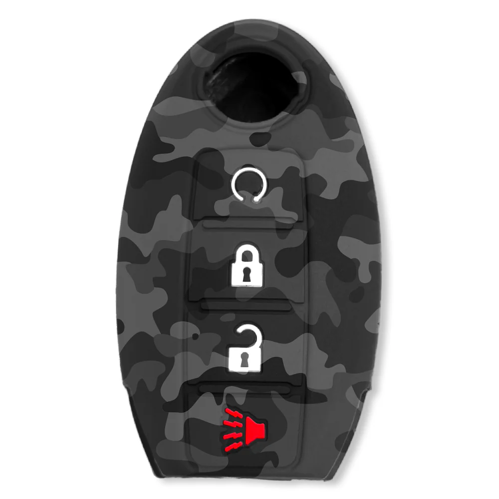Nissan 16-26 Titan & Frontier 1-Piece 100% Silicone Rubber 3-Button & 4-Button Key Fob Cover - Multiple Colors - Image 112