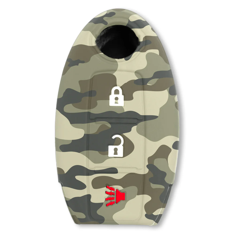Nissan 16-26 Titan & Frontier 1-Piece 100% Silicone Rubber 3-Button & 4-Button Key Fob Cover - Multiple Colors - Image 13
