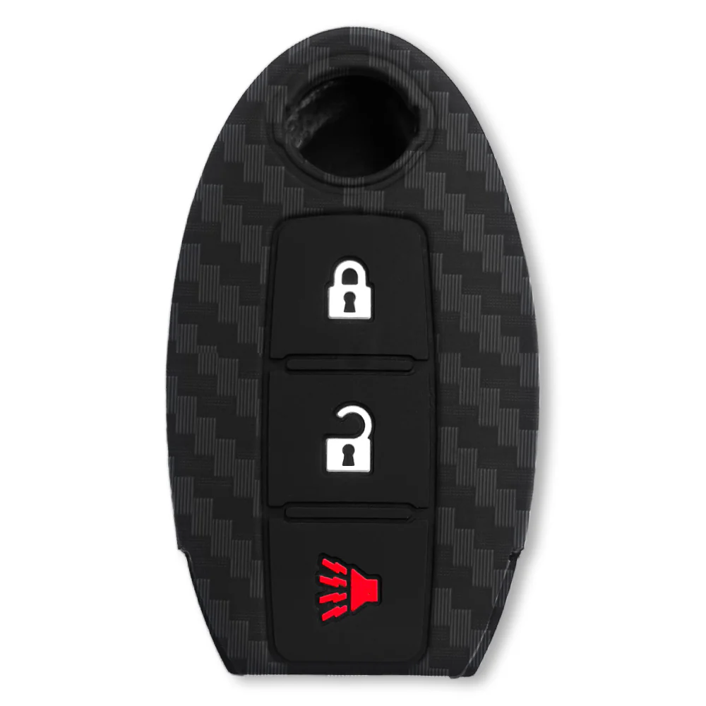 Nissan 16-26 Titan & Frontier 1-Piece 100% Silicone Rubber 3-Button & 4-Button Key Fob Cover - Multiple Colors - Image 16