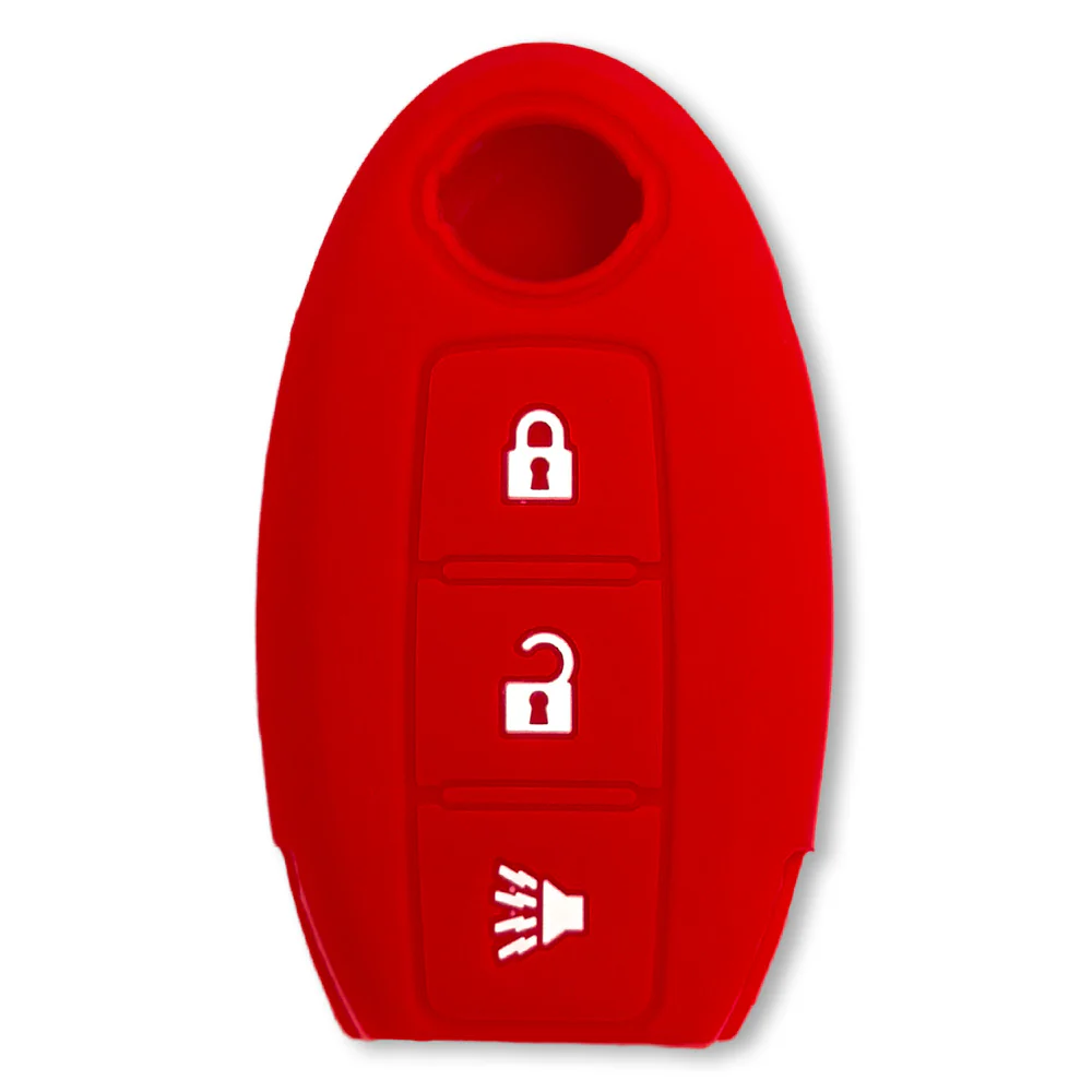 Nissan 16-26 Titan & Frontier 1-Piece 100% Silicone Rubber 3-Button & 4-Button Key Fob Cover - Multiple Colors - Image 19