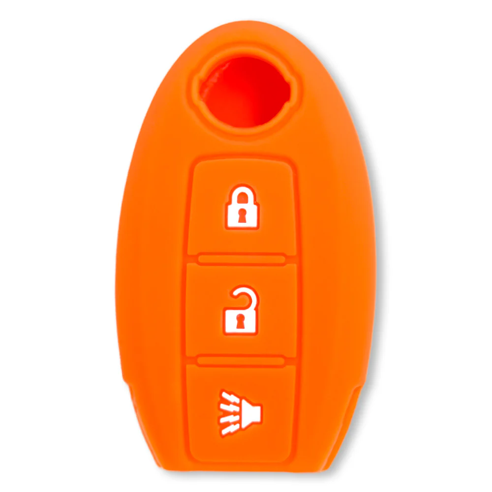 Nissan 16-26 Titan & Frontier 1-Piece 100% Silicone Rubber 3-Button & 4-Button Key Fob Cover - Multiple Colors - Image 26
