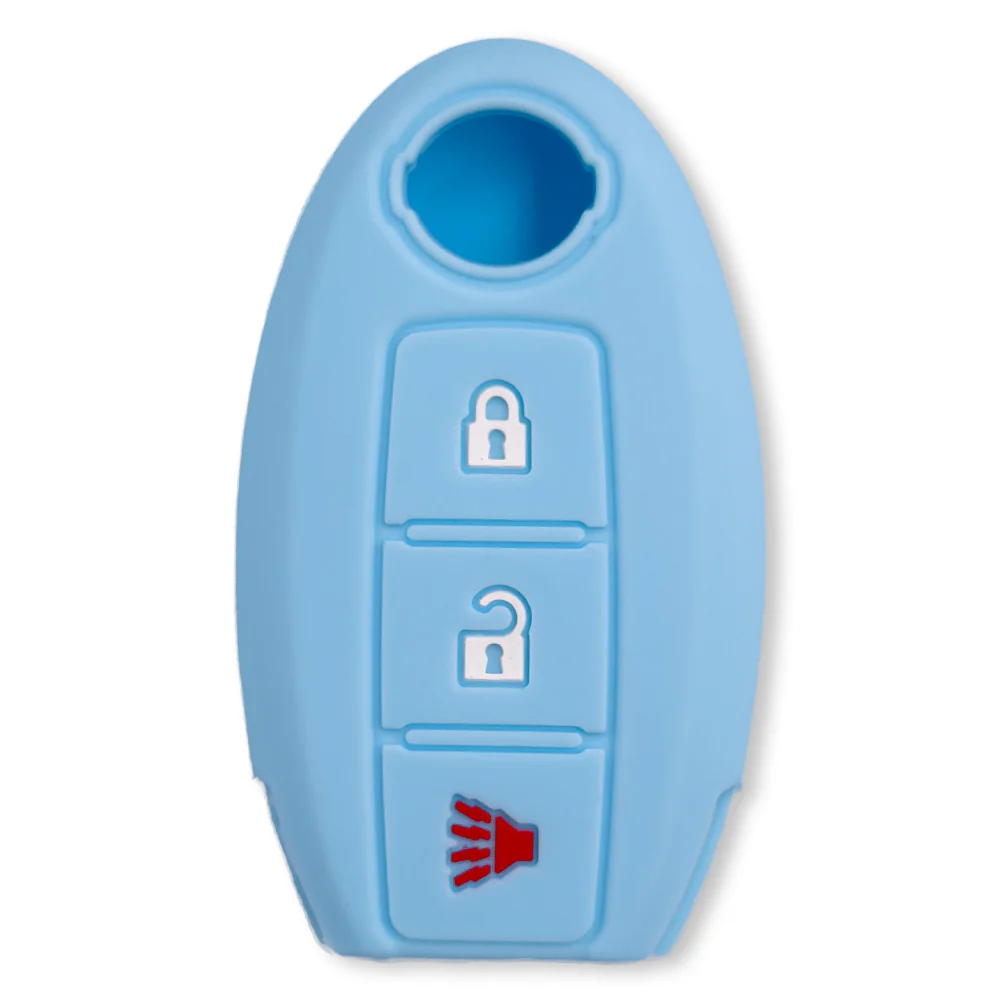 Nissan 16-26 Titan & Frontier 1-Piece 100% Silicone Rubber 3-Button & 4-Button Key Fob Cover - Multiple Colors - Image 35