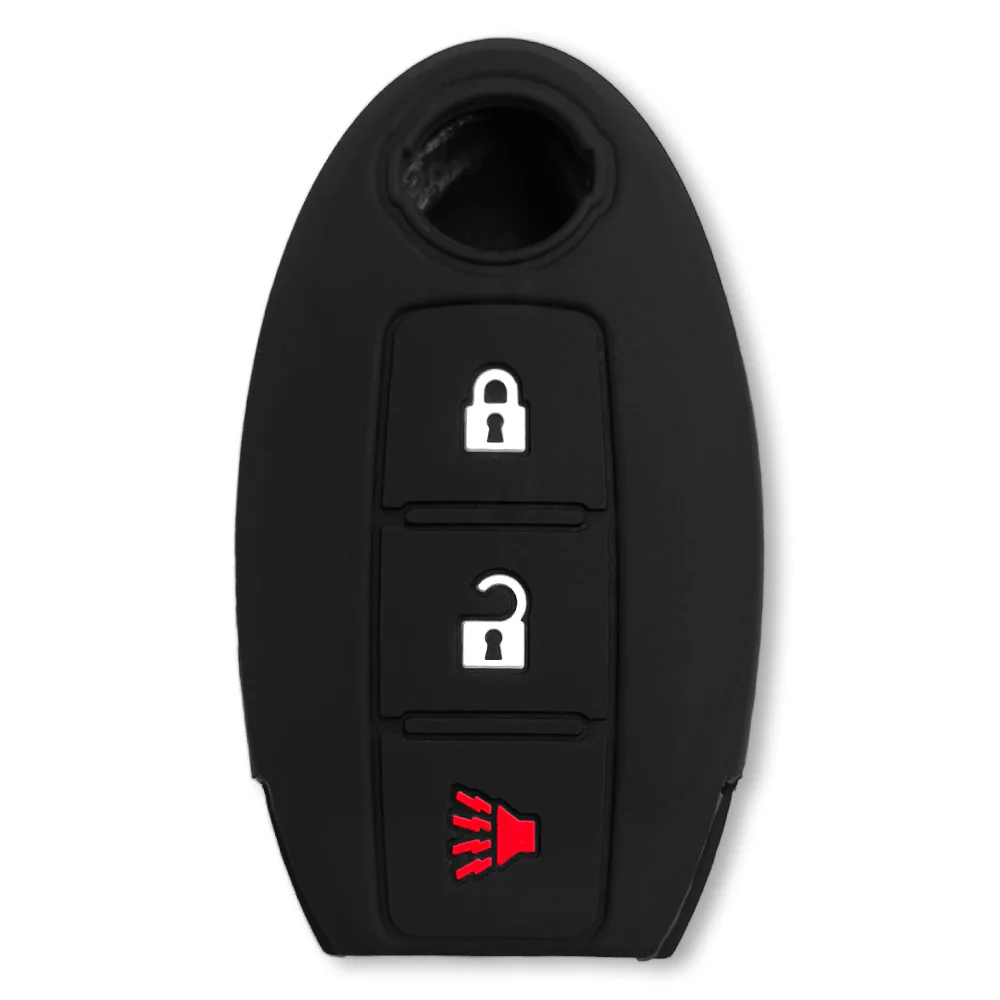 Nissan 16-26 Titan & Frontier 1-Piece 100% Silicone Rubber 3-Button & 4-Button Key Fob Cover - Multiple Colors - Image 4