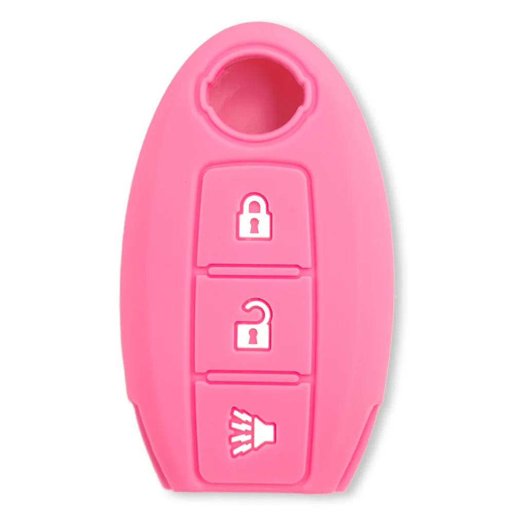 Nissan 16-26 Titan & Frontier 1-Piece 100% Silicone Rubber 3-Button & 4-Button Key Fob Cover - Multiple Colors - Image 44