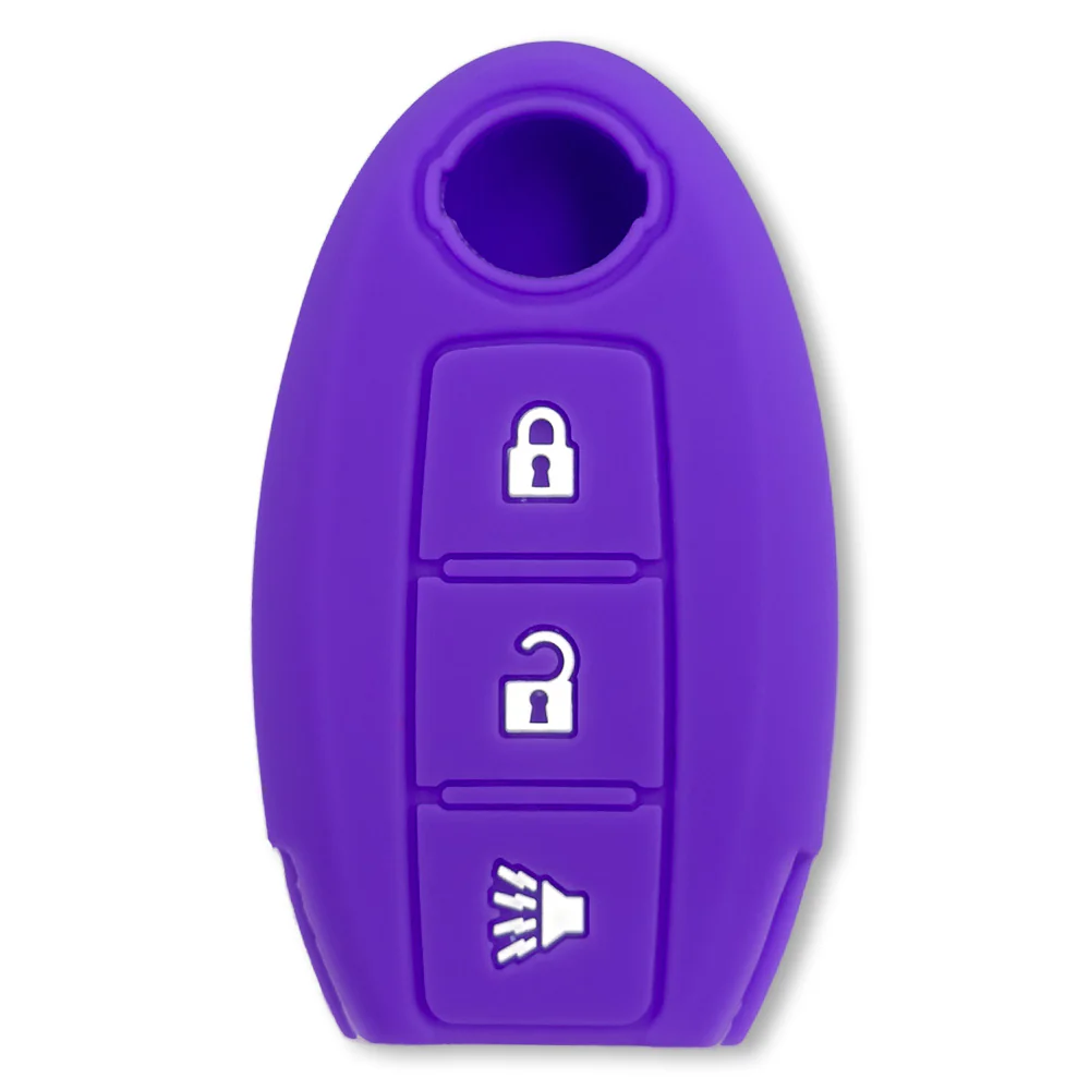 Nissan 16-26 Titan & Frontier 1-Piece 100% Silicone Rubber 3-Button & 4-Button Key Fob Cover - Multiple Colors - Image 47