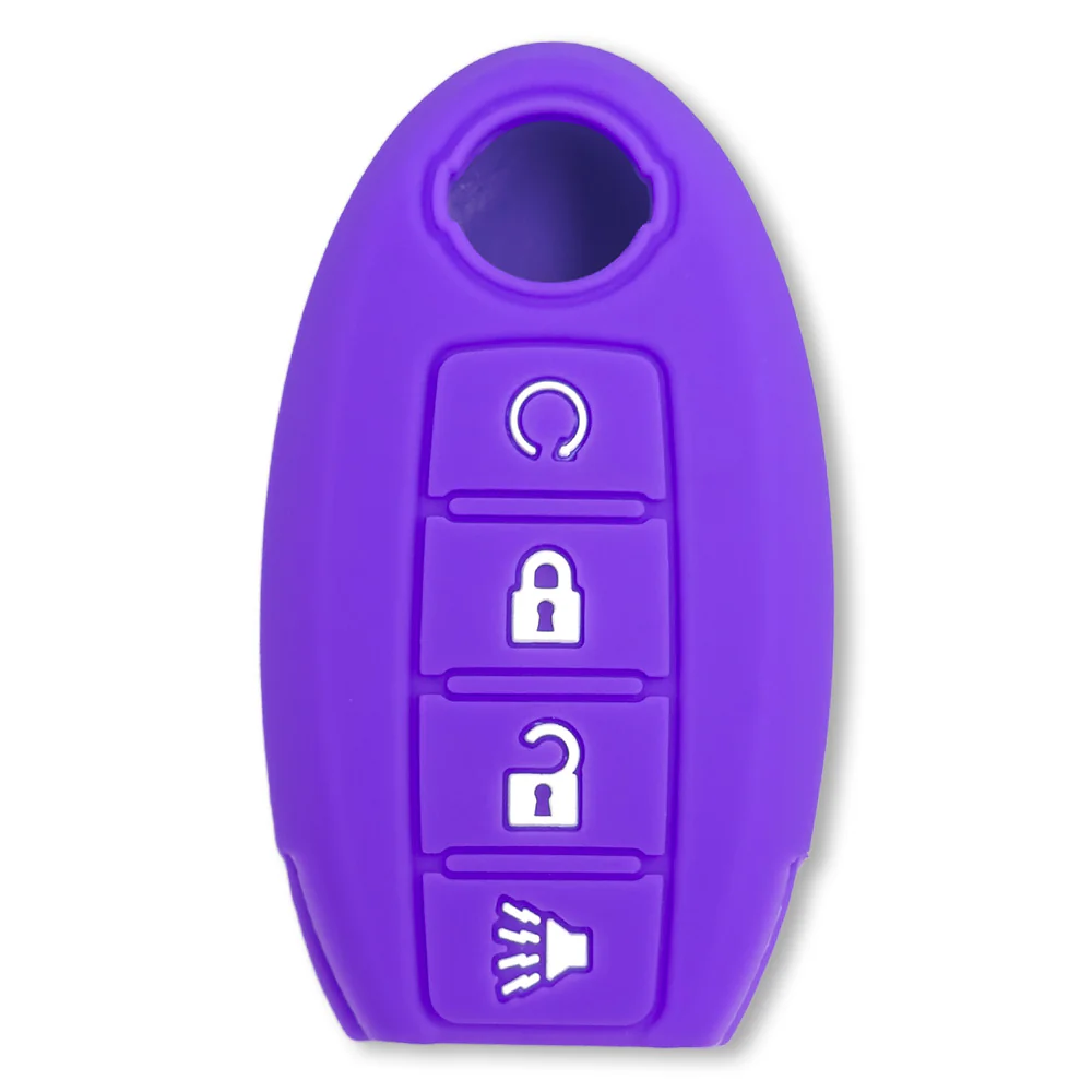 Nissan 16-26 Titan & Frontier 1-Piece 100% Silicone Rubber 3-Button & 4-Button Key Fob Cover - Multiple Colors - Image 49