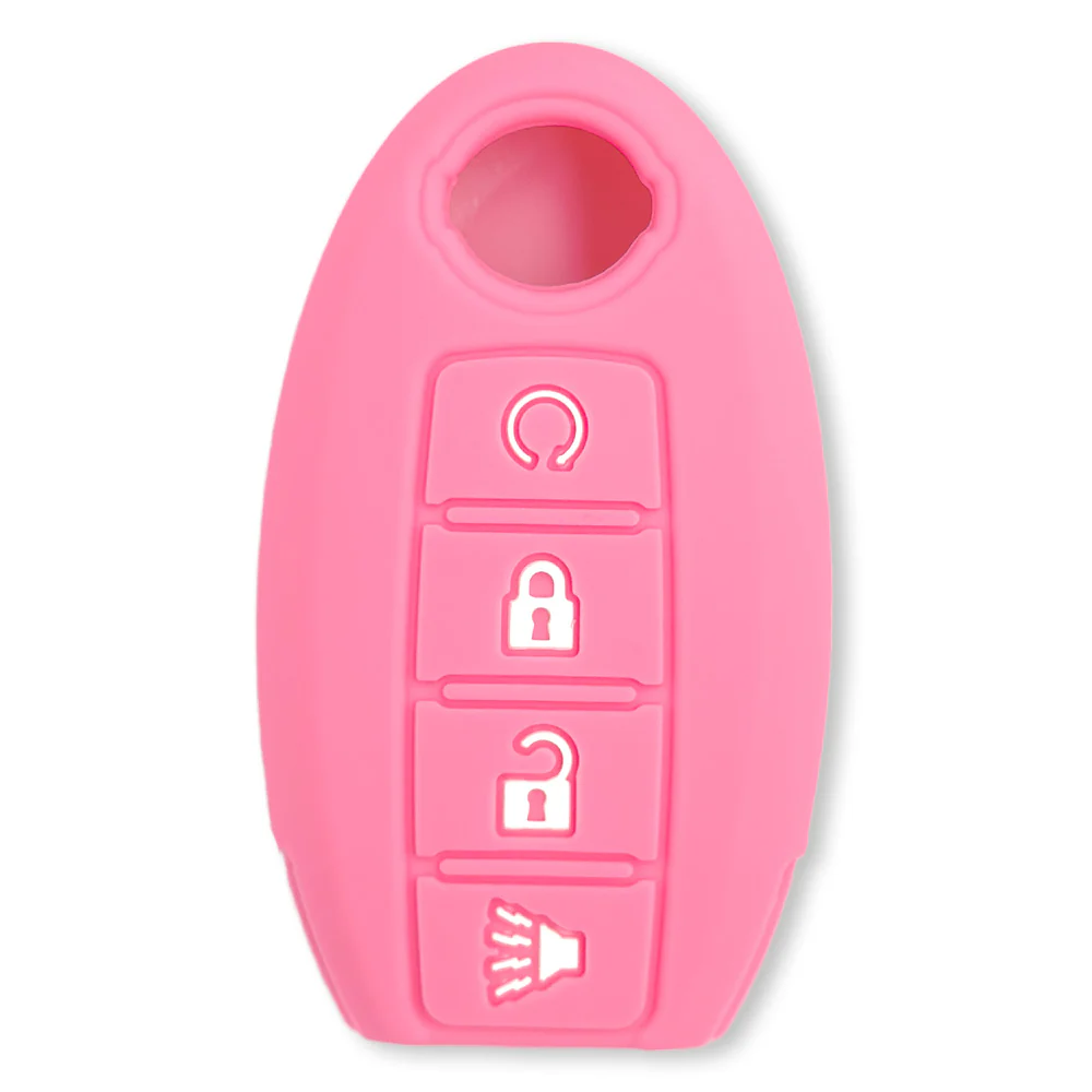 Nissan 16-26 Titan & Frontier 1-Piece 100% Silicone Rubber 3-Button & 4-Button Key Fob Cover - Multiple Colors - Image 53