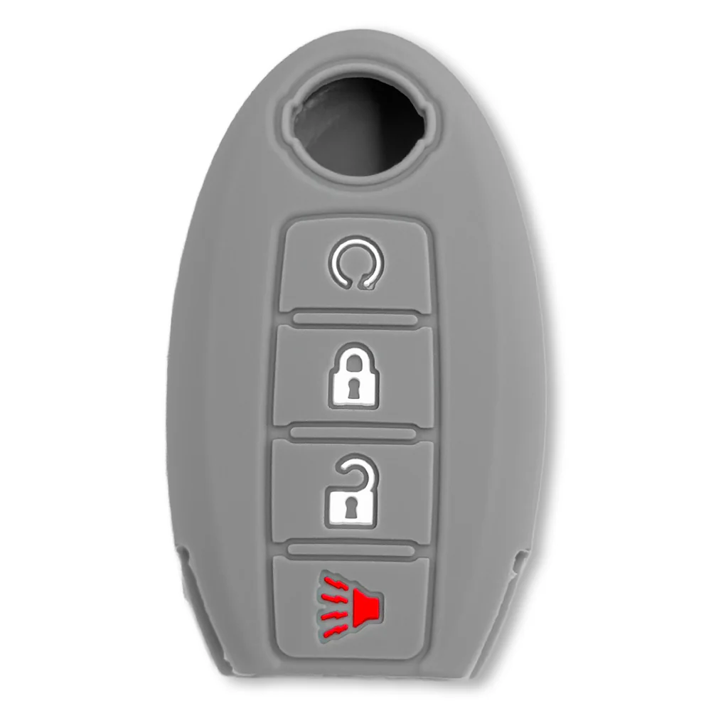 Nissan 16-26 Titan & Frontier 1-Piece 100% Silicone Rubber 3-Button & 4-Button Key Fob Cover - Multiple Colors - Image 56