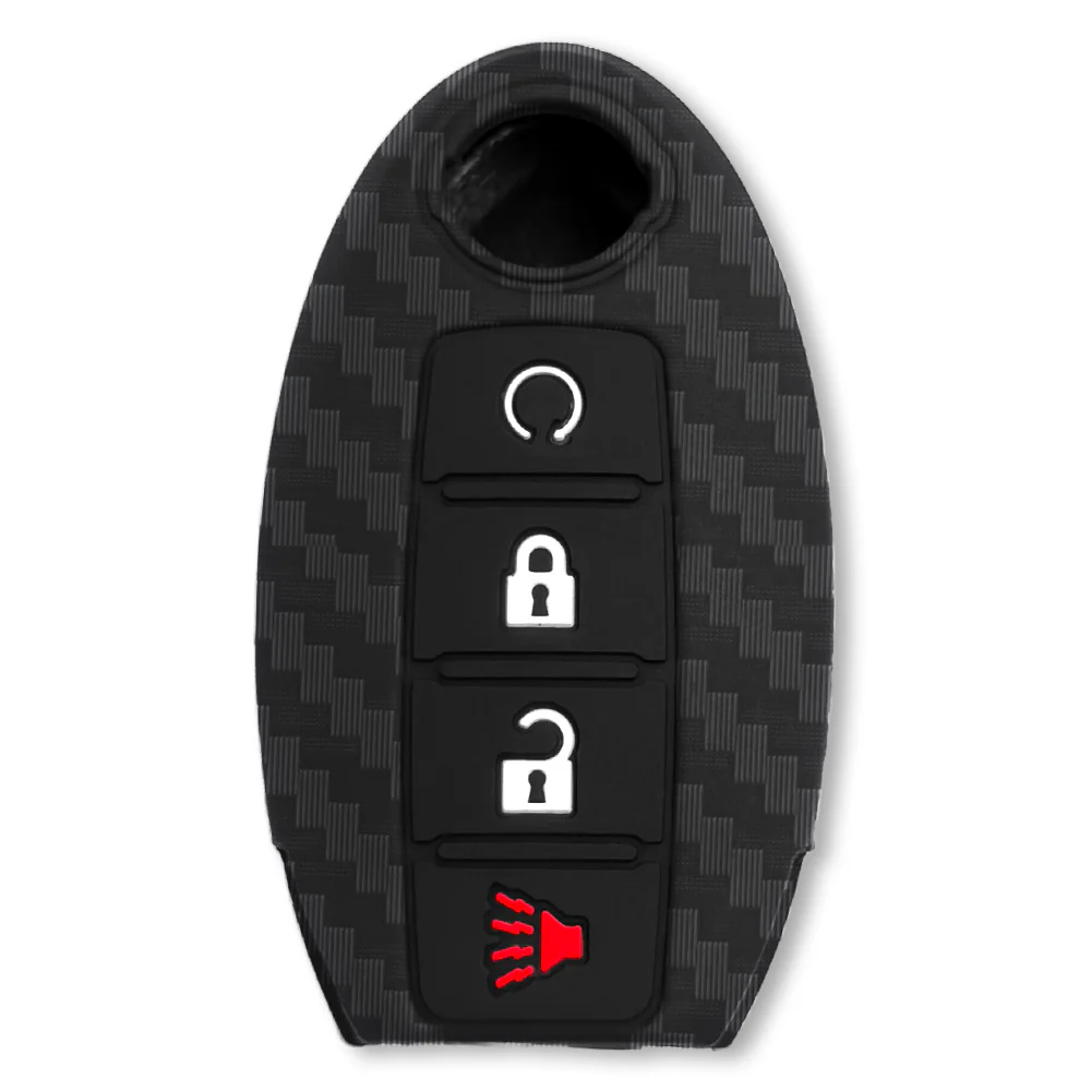 Nissan 16-26 Titan & Frontier 1-Piece 100% Silicone Rubber 3-Button & 4-Button Key Fob Cover - Multiple Colors - Image 78