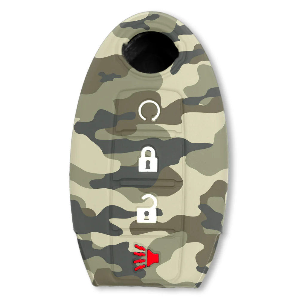 Nissan 16-26 Titan & Frontier 1-Piece 100% Silicone Rubber 3-Button & 4-Button Key Fob Cover - Multiple Colors - Image 83