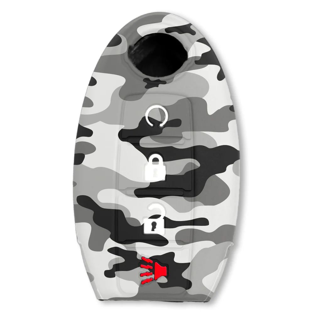 Nissan 16-26 Titan & Frontier 1-Piece 100% Silicone Rubber 3-Button & 4-Button Key Fob Cover - Multiple Colors - Image 88
