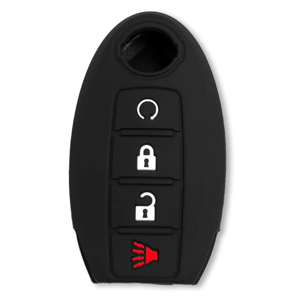 Nissan 16-26 Titan & Frontier 1-Piece 100% Silicone Rubber 3-Button & 4-Button Key Fob Cover - Multiple Colors - Image 91