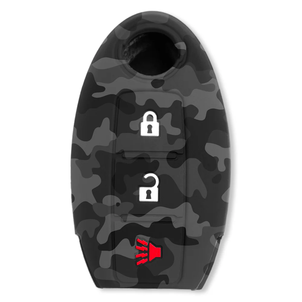 Nissan 16-26 Titan & Frontier 1-Piece 100% Silicone Rubber 3-Button & 4-Button Key Fob Cover - Multiple Colors - Image 98