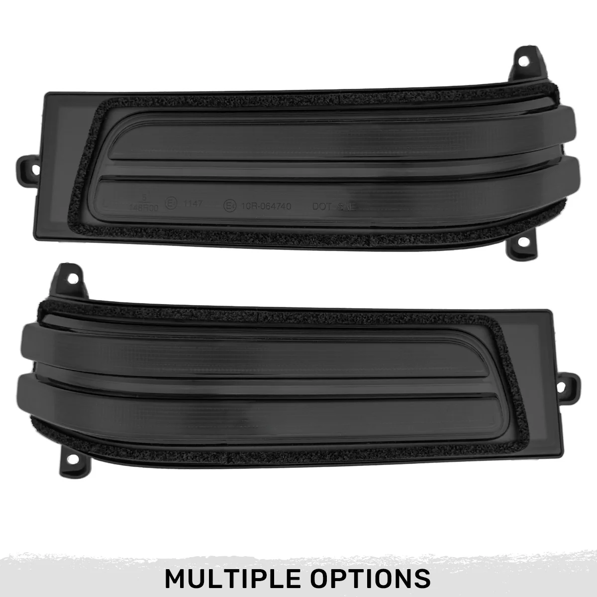 RAM 23-25 2500/3500 Side Mirror Lenses Ultra Bright LED White DRL & Amber Scanning Turn Signals - Multiple Lens