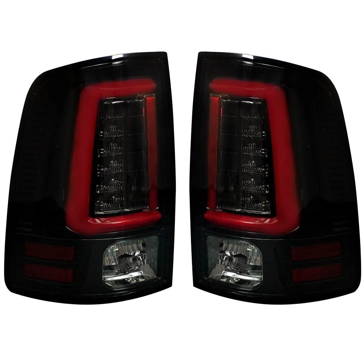 Dodge RAM 1500 Classic Body 09-24 Ultra Bright OLED Tail Lights w/ Scanning Turn Signals (Replaces Factory Halogen Tail Lights) - Smoked Lens - Image 3
