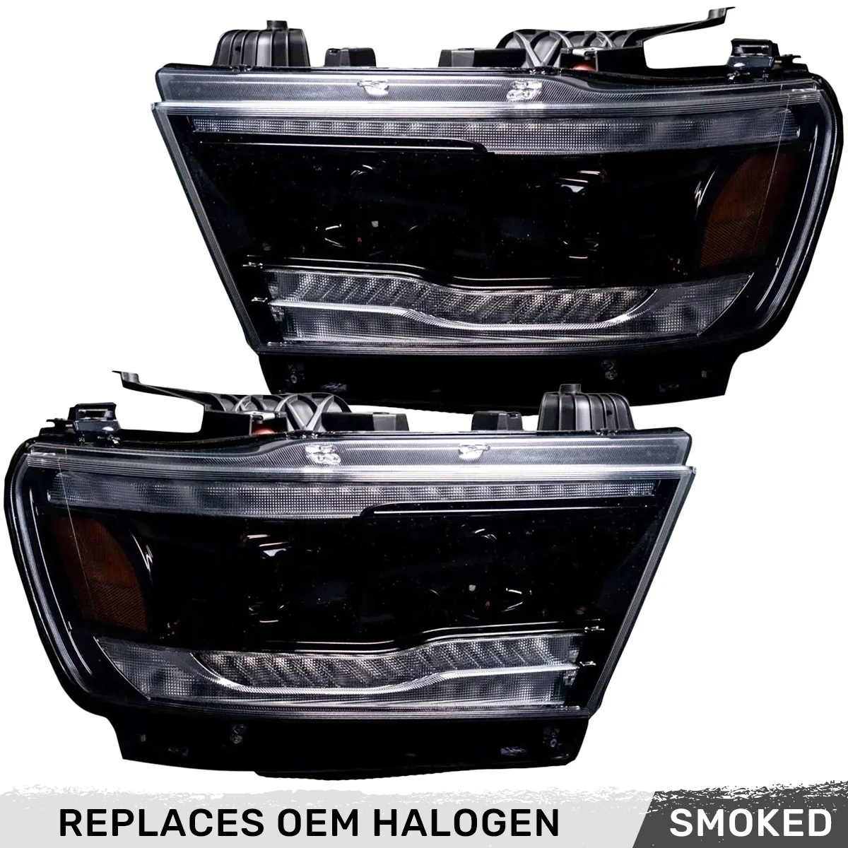 Dodge RAM 1500 19-23 5th Gen - Projector Headlights OLED DRL & Scanning Switchback LED Signals (Replaces Factory/OEM Halogen Only) - Multiple Styles - Image 8