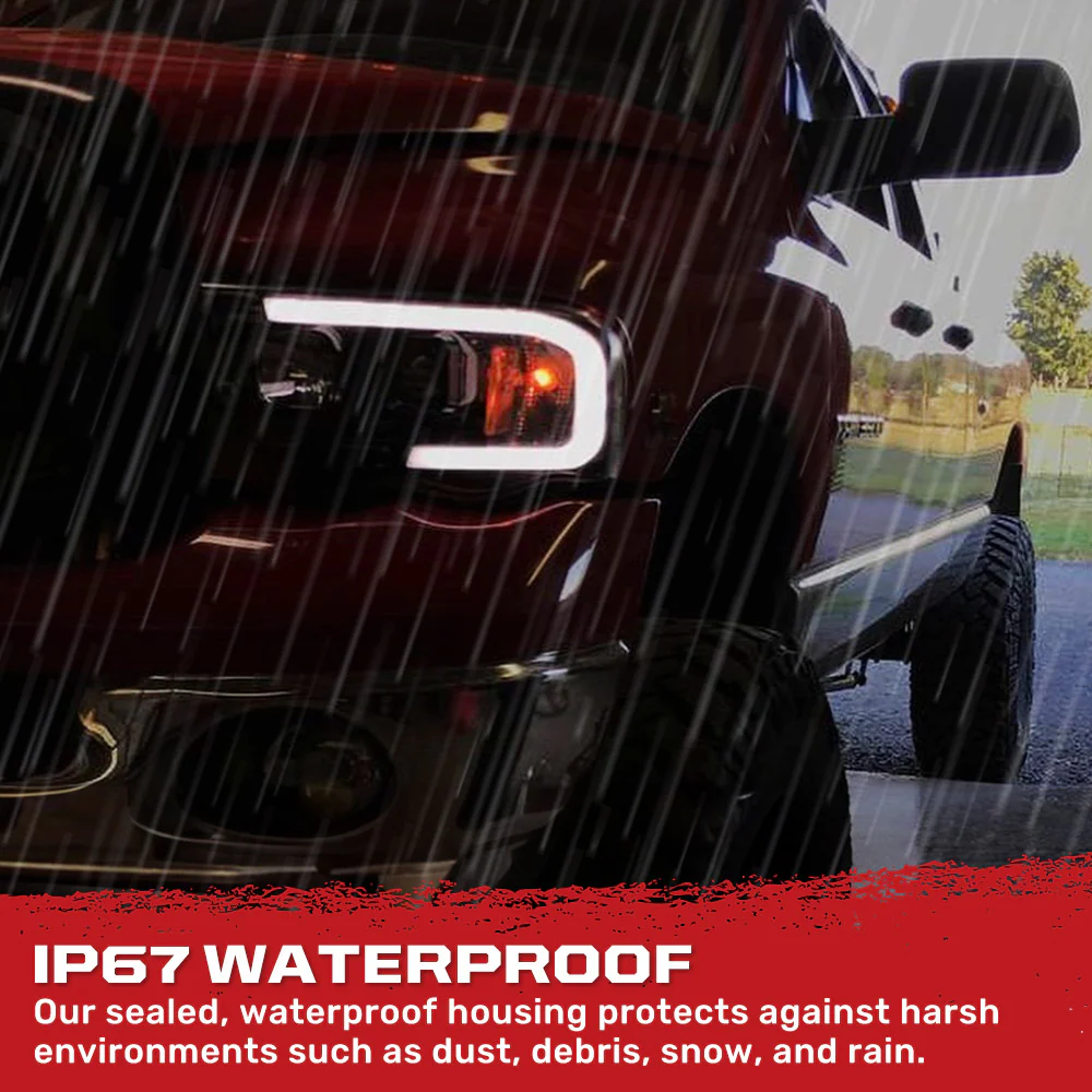 Dodge 02-05 RAM 1500/2500/3500 Projector Headlights OLED Halos & DRL - Multiple Styles - Image 14