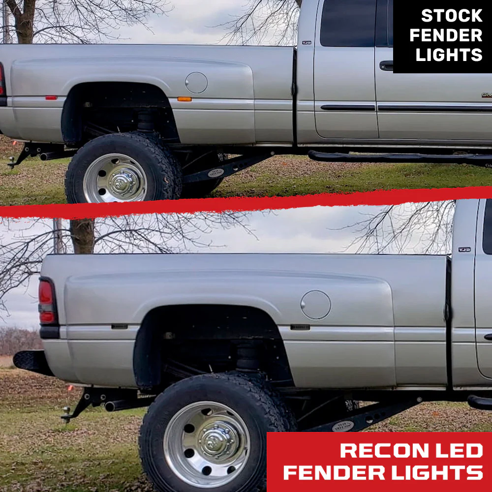 Dodge RAM 94-01 Red & Amber LED Fender Lights (4-Piece Set) - Smoked or Clear Lens - Image 6